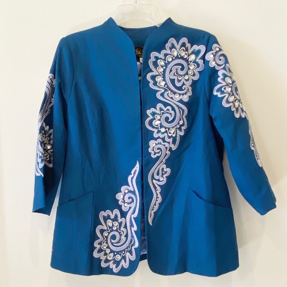 NWT Bob Mackie Wearable Art Embellished Jacket Sz 10